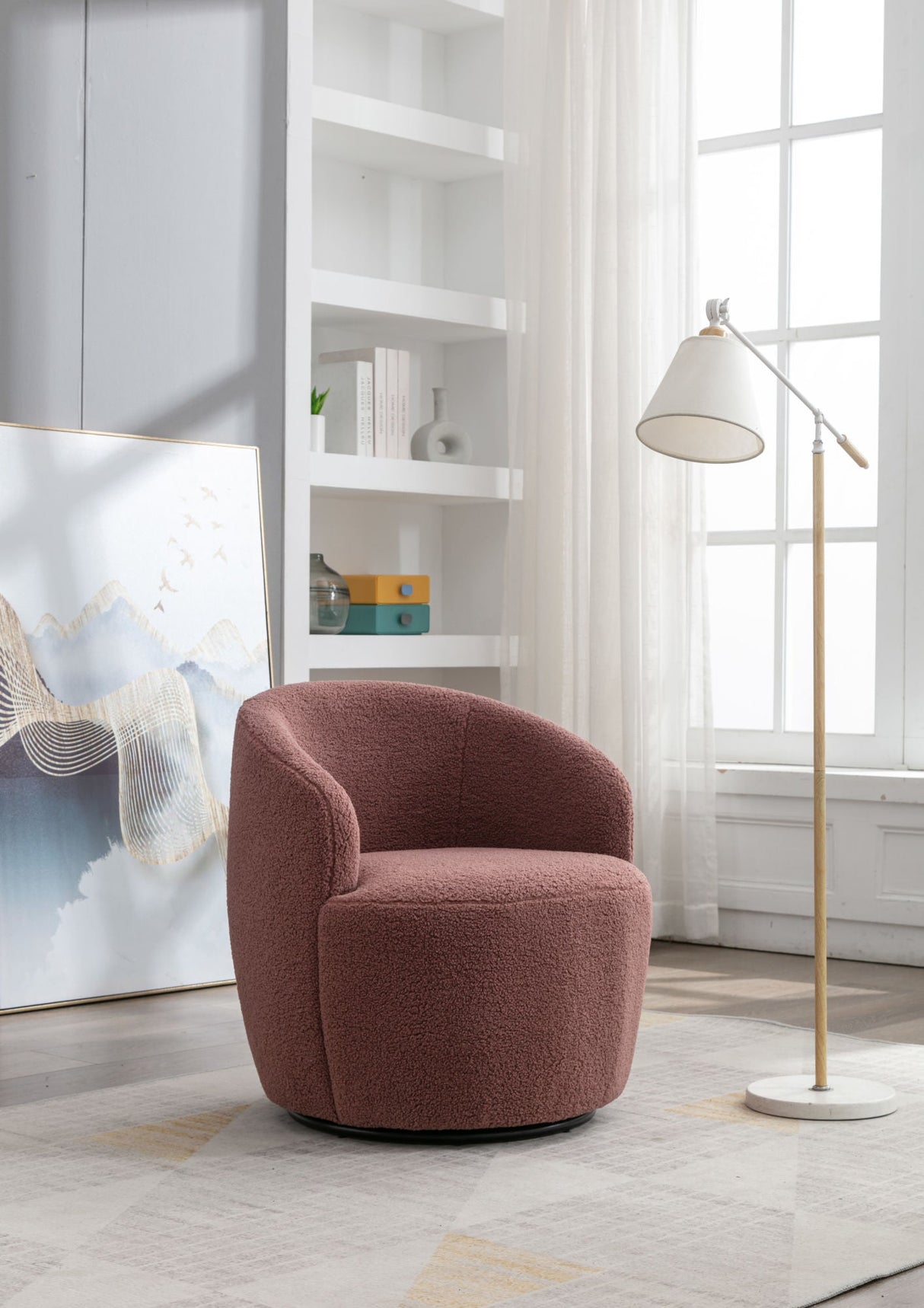 Fabric Swivel Armchair "3 Colors" by Blak Hom