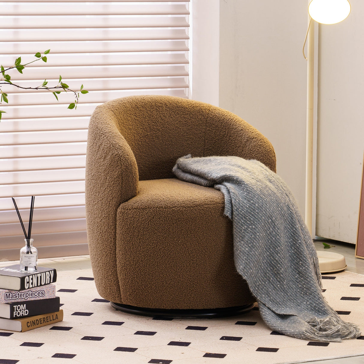 Fabric Swivel Armchair "3 Colors" by Blak Hom