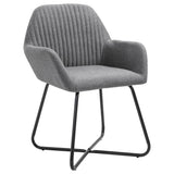 Set of 2 Dining Chairs in Dark Gray Fabric by Blak Hom