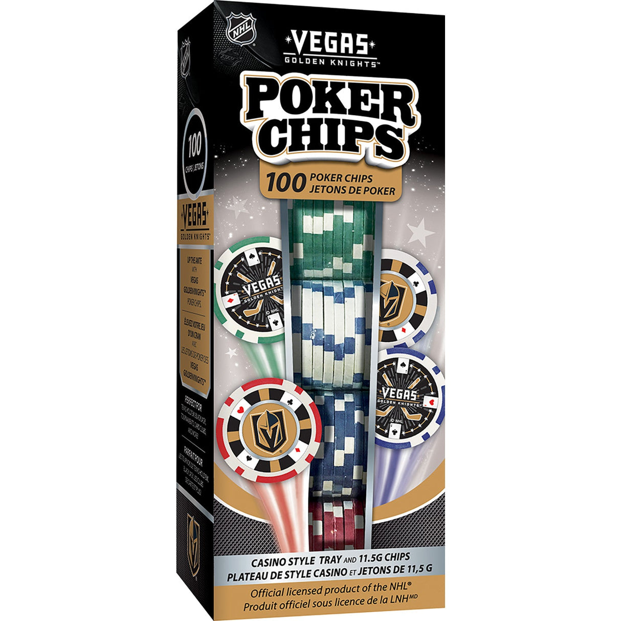 Las Vegas Golden Knights 100 Piece Poker Chips by MasterPieces Puzzle Company INC