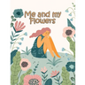 Me and my Flowers: large print easy activity coloring book for adult senior women