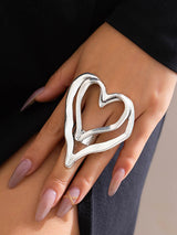 Heart Shape Solid Color Rings Accessories by migunica