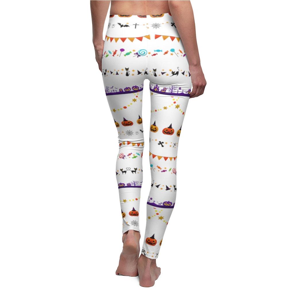 halloween colors Leggings by Tshirt Unlimited - Vysn