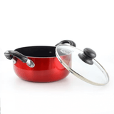 Better Chef 8-Quart Metallic Red Aluminum Dutch Oven with Glass Lid by Jupiter Gear Home