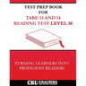 Test Prep Book for TABE 13 and 14 Reading Test Level M