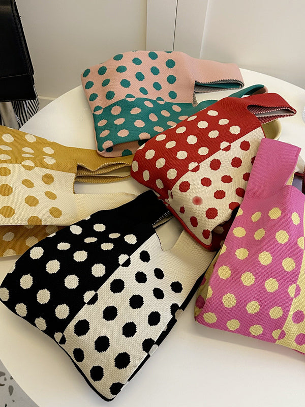 Multi-Colored Polka-Dot Split-Joint Bags Accessories by migunica