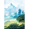 Watercolor Hillside - Dotted Bullet Journal: Medium A5 - 5.83X8.27