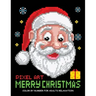 Merry Christmas Color by Number for Adults: Santa and Friend Pixel Art Relaxation