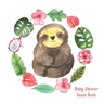 Sloth Baby Shower guest book