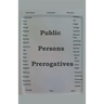 Public Persons Prerogatives