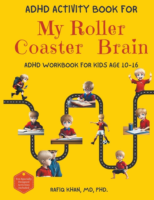 ADHD Activity Book For My Roller Coaster Brain: ADHD Workbook For Kids Age 10-16 - Paperback by Books by splitShops