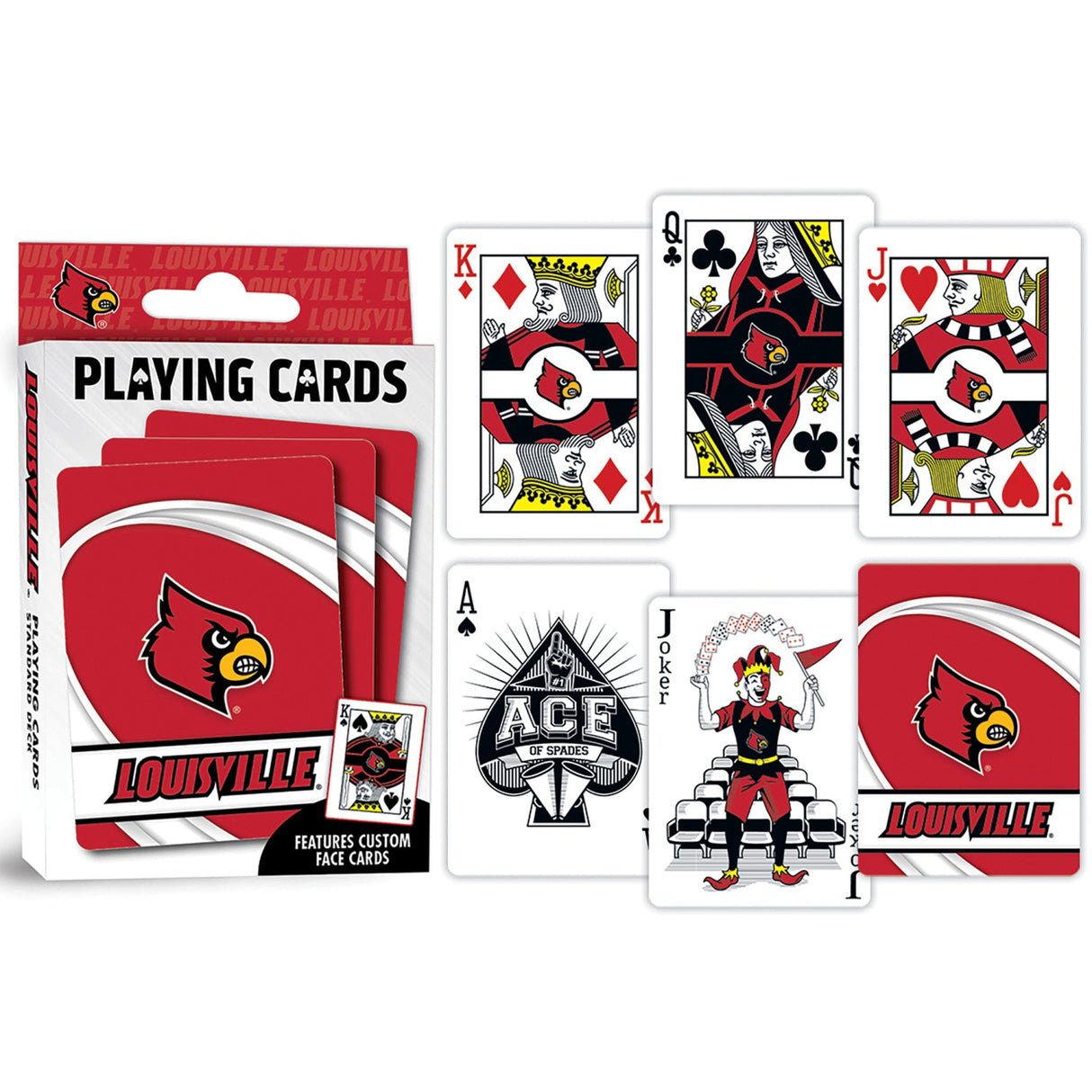 Louisville Cardinals Playing Cards - 54 Card Deck by MasterPieces Puzzle Company INC