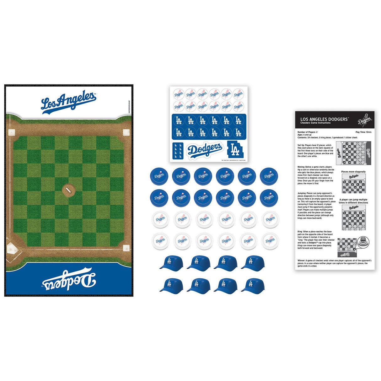 Los Angeles Dodgers Checkers Board Game by MasterPieces Puzzle Company INC