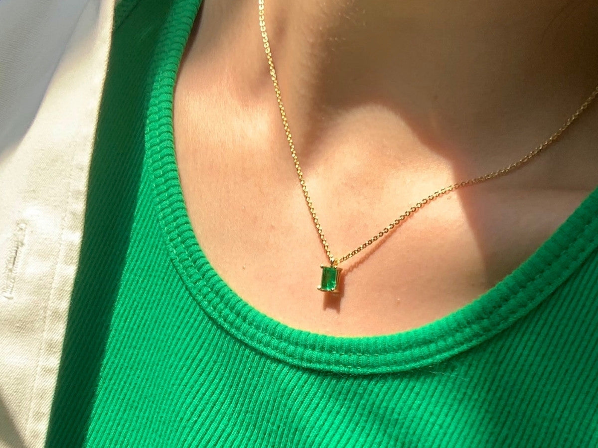 Birthstone Necklace - May by Little Sky Stone