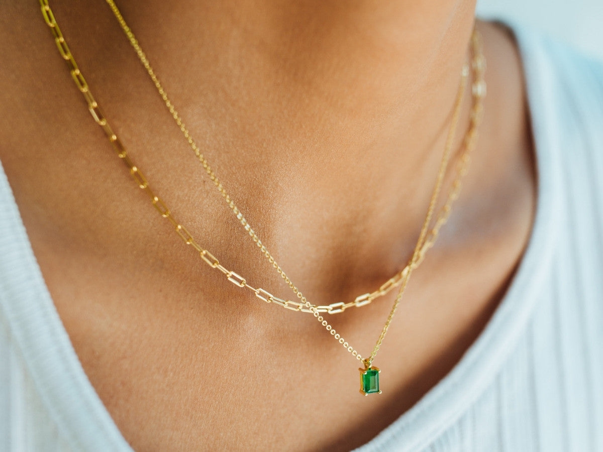 Birthstone Necklace - May by Little Sky Stone