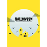 Halloween: Create Your Own Halloween Story Book, 100 Pages, Full Moon Yellow