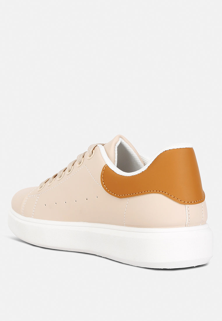 Enora Comfortable Lace Up Sneakers by London Rag