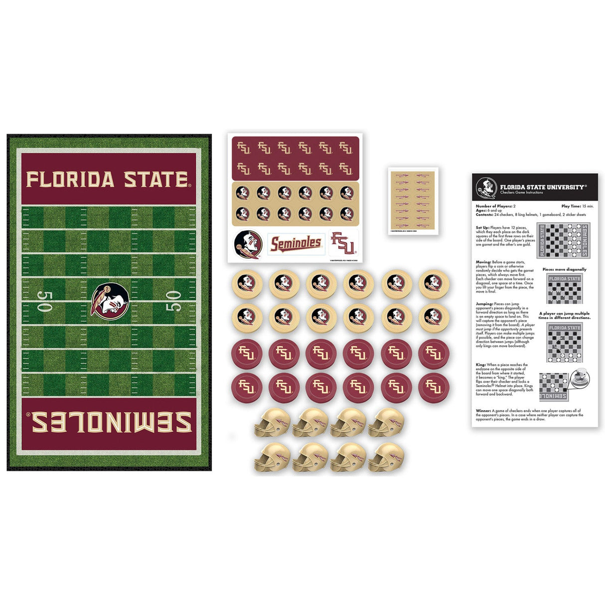 Florida State Seminoles Checkers Board Game by MasterPieces Puzzle Company INC