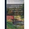 Letter to Mr. Roger W. Jones from Walter L. Pforzheimer