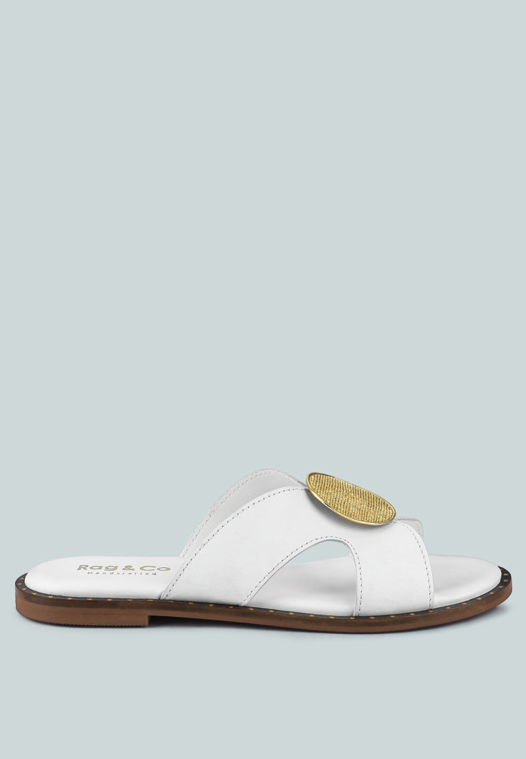 eudora buckle embllished slip ons by London Rag