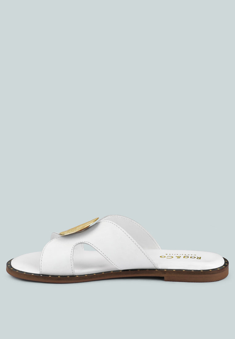 eudora buckle embllished slip ons by London Rag