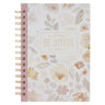 Christian Art Gifts Inspirational Journal, Be Joyful Wide Ruled Notebook, 1 Thess. 5:16 Bible Verse, Dusty Mauve, 192 Lined Pages W/Scripture, (8.4" X