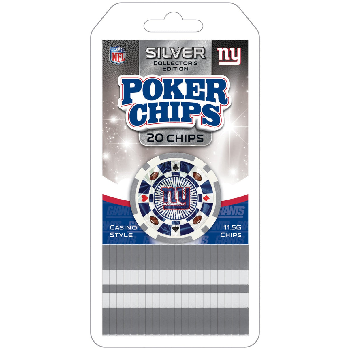 New York Giants 20 Piece Poker Chips by MasterPieces Puzzle Company INC