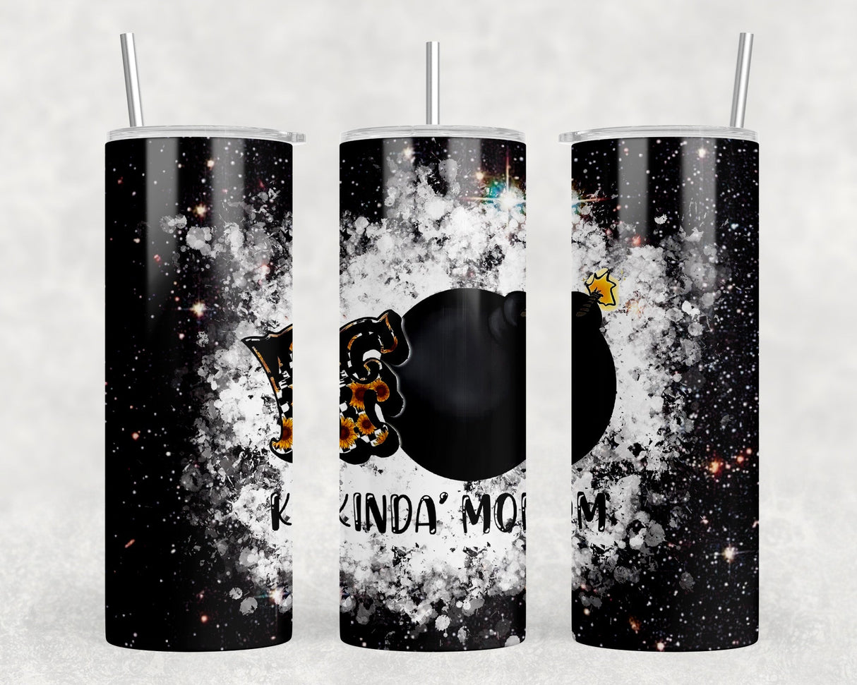 F-Bomb Kinda Mom|Skinny Tumbler|Optional Bluetooth Speaker| Speaker Color Varies by Rowdy Ridge Co