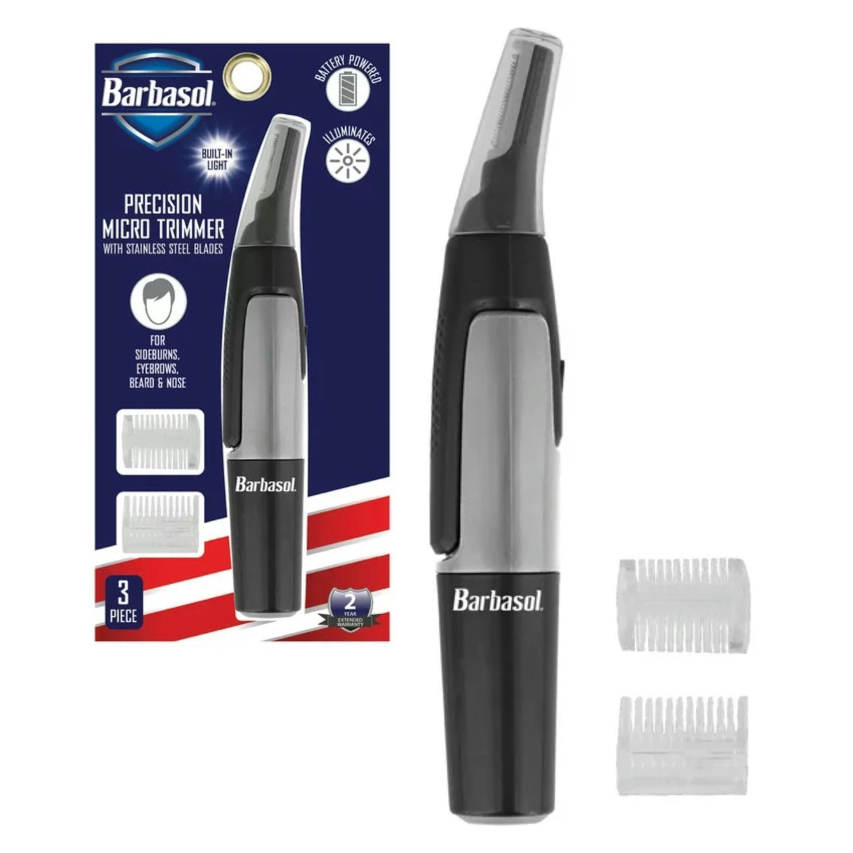 Micro Precision Trimmer with Stainless Steel Blades