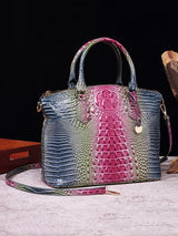 Alligator Print Pleated Split-Joint Bags Handbags by migunica