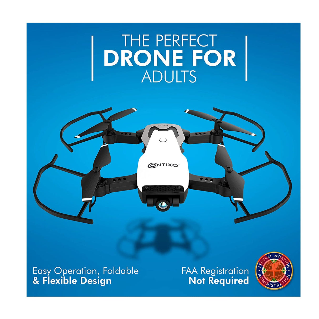 Contixo Arctic F16 Beginner FPV Stunt Drone with 2 Batteries by Contixo