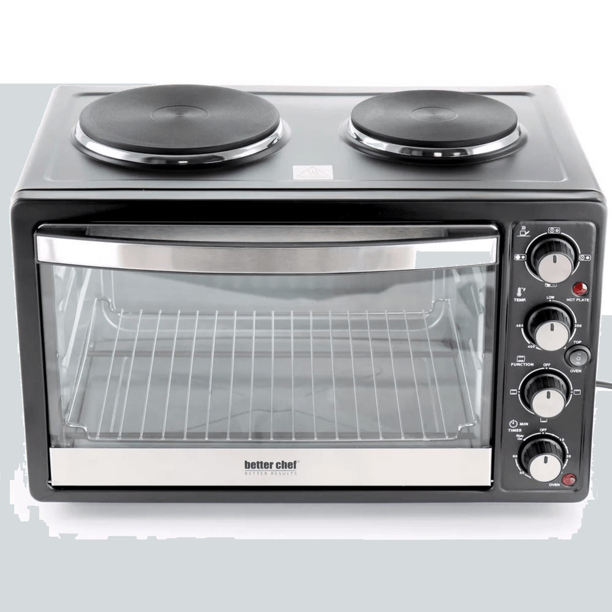 Better Chef Central XL Toaster Oven Broiler with Dual Element Solid Burners by Jupiter Gear Home