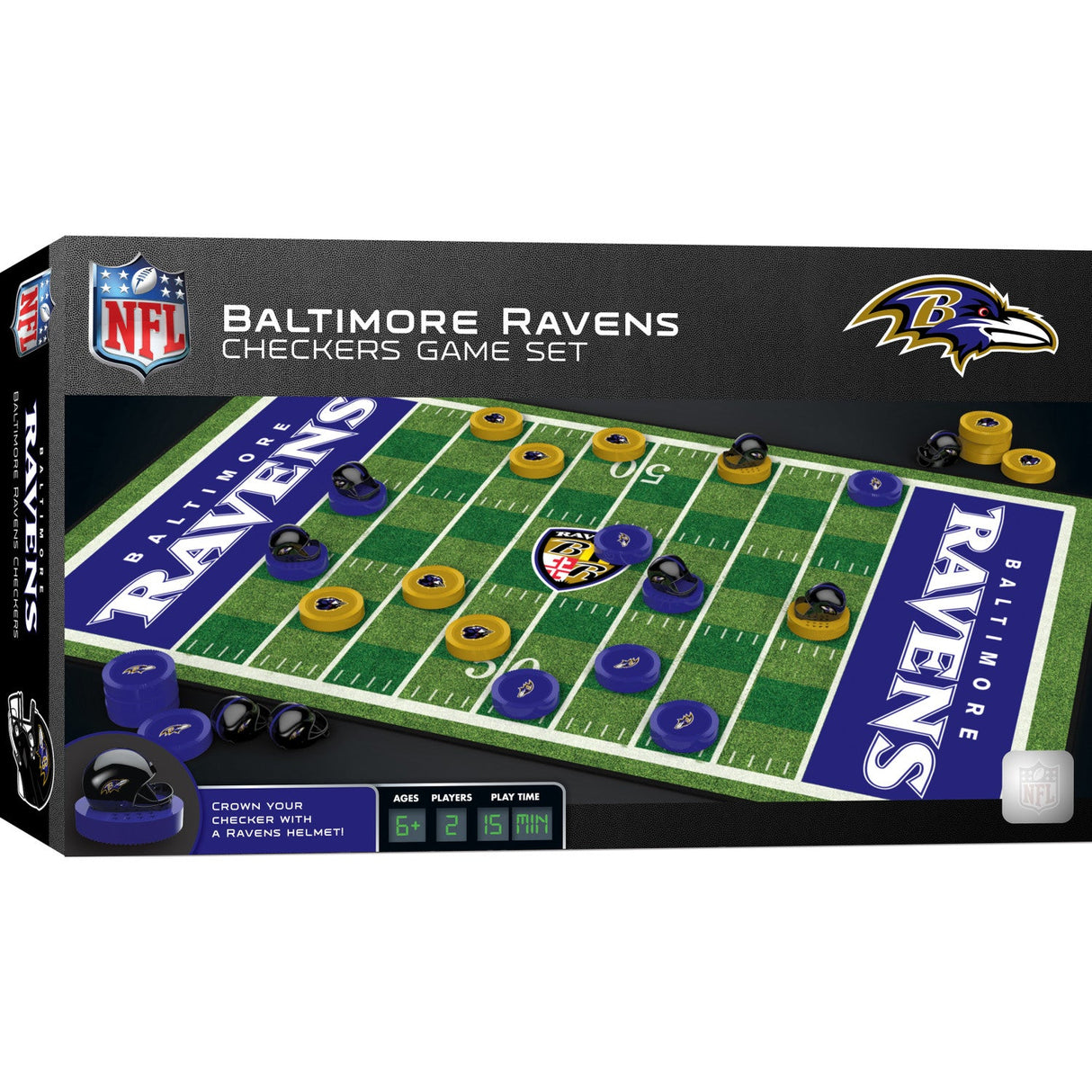 Baltimore Ravens Checkers Board Game by MasterPieces Puzzle Company INC