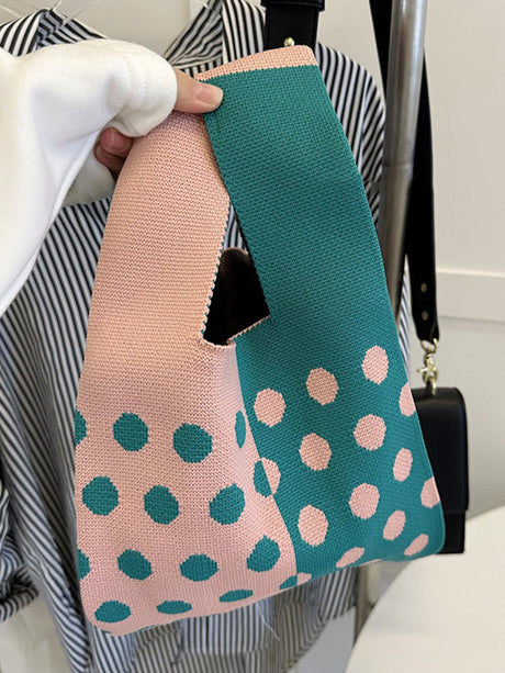 Multi-Colored Polka-Dot Split-Joint Bags Accessories by migunica