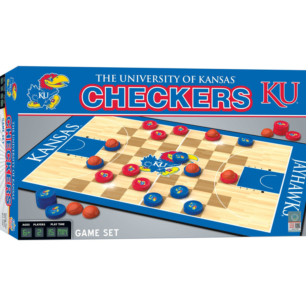 Kansas Jayhawks Checkers Board Game by MasterPieces Puzzle Company INC