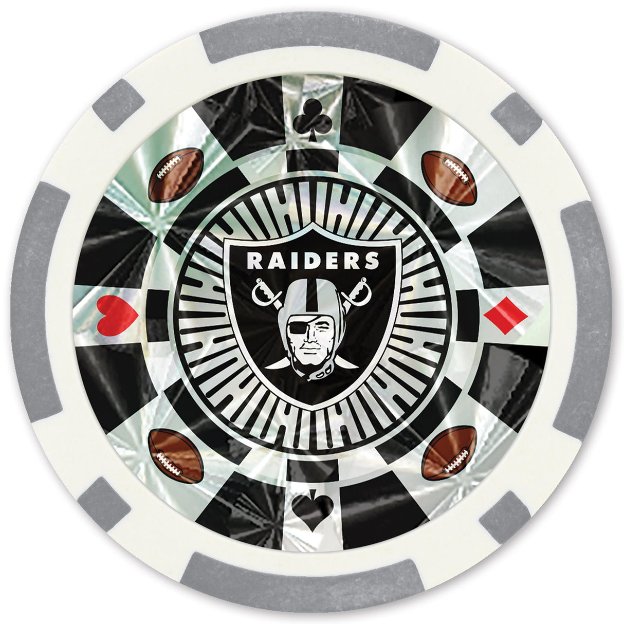 Las Vegas Raiders 20 Piece Poker Chips by MasterPieces Puzzle Company INC