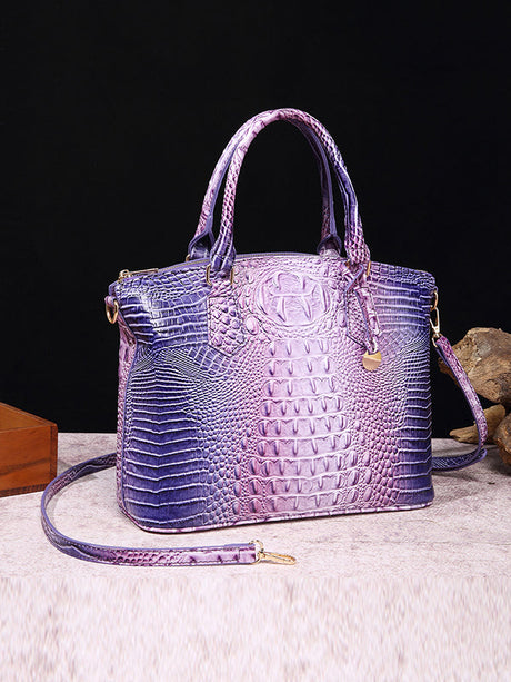 Alligator Print Pleated Split-Joint Bags Handbags by migunica