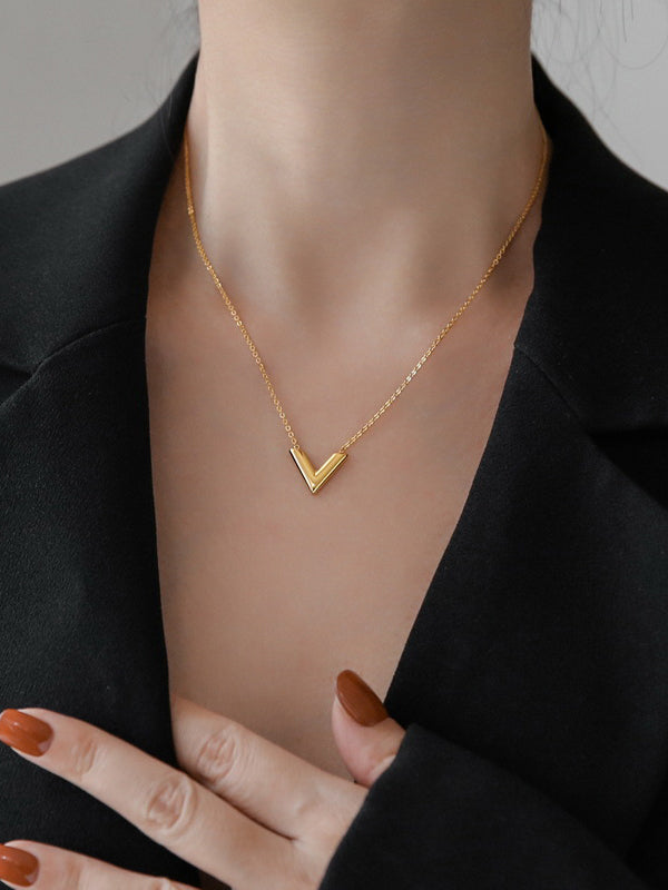 Geometric Solid Color Necklaces Accessories by migunica