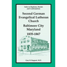 Index to Baptisms, Burials and Confirmations, Second German Evangelical Lutheran Church, Baltimore City, Maryland, 1835-1867