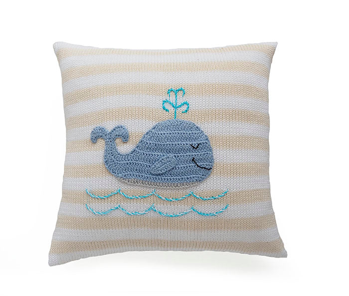 Whale 10" Pillow by Melange Collection