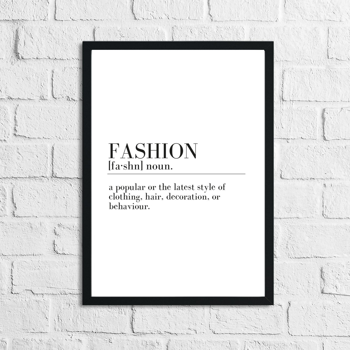 Fashion Definition Dressing Room Simple Wall Home Decor Print by WinsterCreations™ Official Store