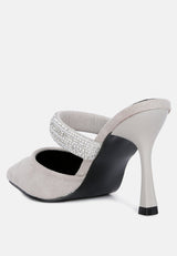 fauci diamante strap heeled mules by London Rag