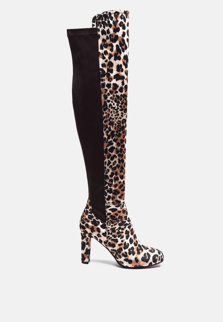 fauna knee high block heeled boots by London Rag