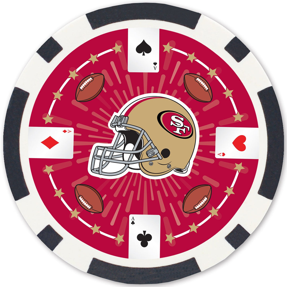 San Francisco 49ers 100 Piece Poker Chips by MasterPieces Puzzle Company INC