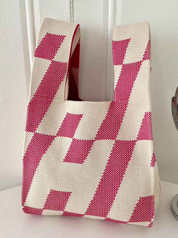 Geometric Bags Accessories Woven Handbag by migunica