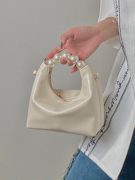 Chains Zipper Pearl Handle The Dumpling Bags by migunica