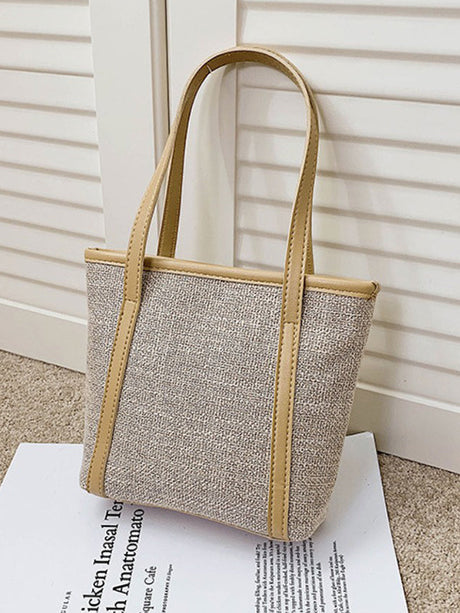 Casual Simple Solid Color Canvas Tote Bag by migunica