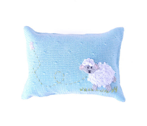 Lamb Mini Pillow, Blue by Melange Collection