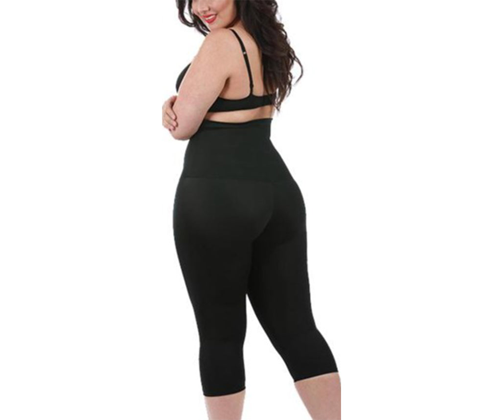 InstantFigure Curvy Hi-Waist Double Control Capri Leggings WPL017C by InstantFigure INC