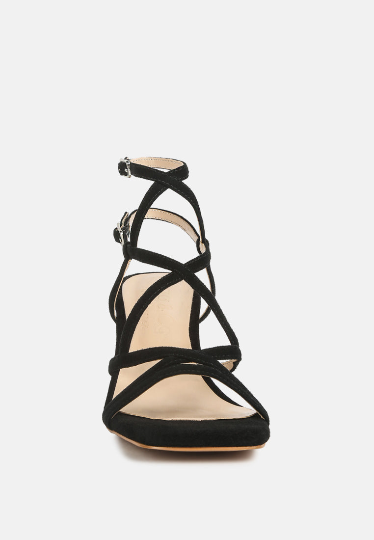 fiorella strappy block heel sandals by London Rag